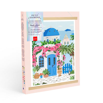 Coffret Petit Diamond – Diamond Painting Greek Island 30x40 cm LA PETITE EPICERIE
