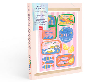 Coffret Petit Diamond – Diamond Painting “Sardine Cans” 30x40 cm | La Petite Épicerie LA PETITE EPICERIE
