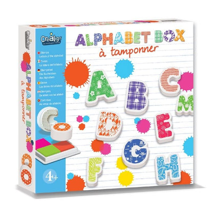 Tampons Alphabet – Crealign (30 lettres + encreur 4 couleurs) Créa lign