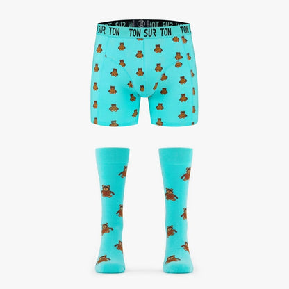 Chaussettes & Boxer Theodore – Coton Bio – Cadeau Homme Ton sur Ton