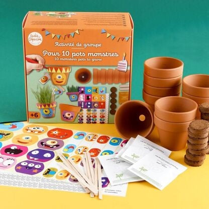 Coffret anniversaire 10 pots monstres enfant