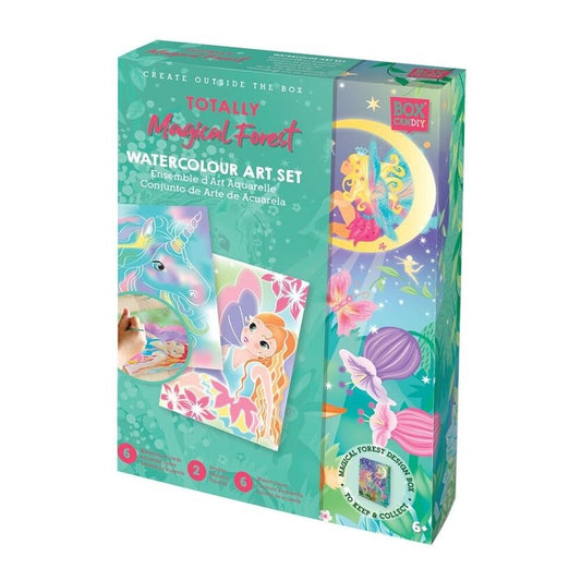 kit aquarelle enfant forêt magique BOX CANDIY contenu complet