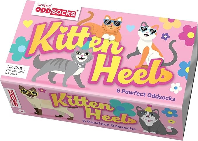 KITTEN HEELS – Coffret 6 Chaussettes Dépareillées | United Oddsocks | Taille 37-42 United Oddsocks