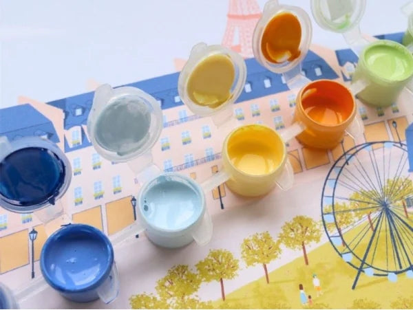 Coffret Peinture au Numéro – Un Printemps à Paris | Petit Pinceau x Mabel Sorrentino LA PETITE EPICERIE