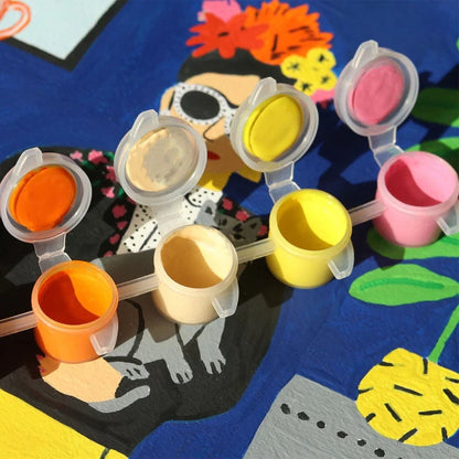 Kit peinture au numéro avec pinceaux et peintures écologiques