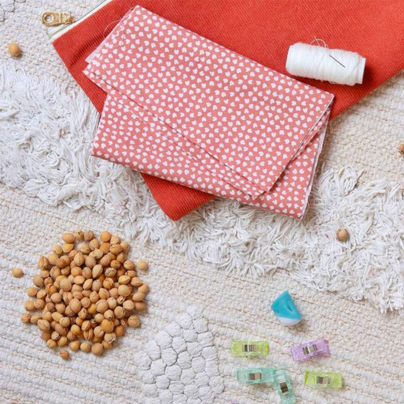 Kit DIY Couture – Bouillotte Bien-être Terracotta aux Noyaux de Cerises LA PETITE EPICERIE