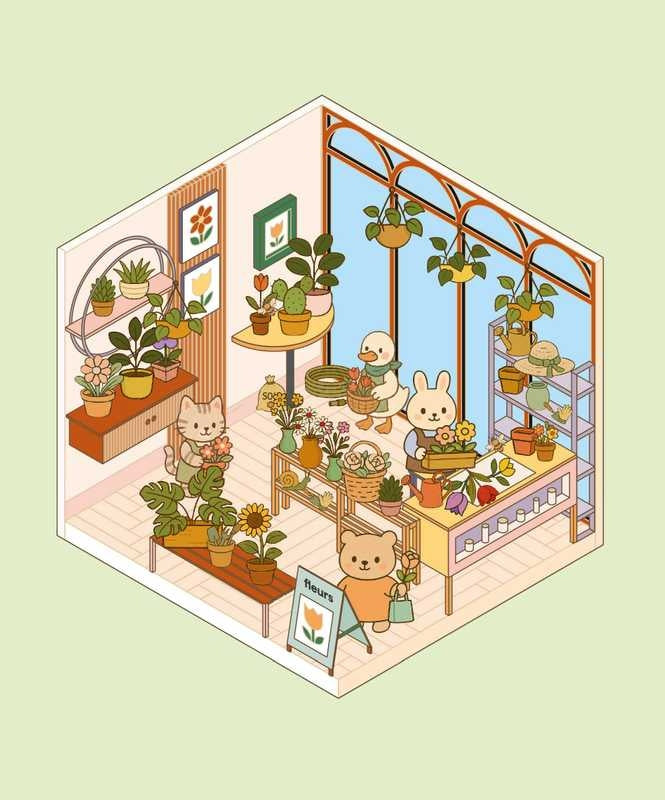 Cozy Stickers Repositionnables – Mon Petit Fleuriste | 700 stickers créatifs & 6 scènes florales Editions Marabout