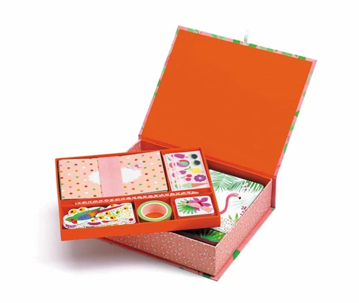 Coffret complet de papeterie créative Djeco pour enfants