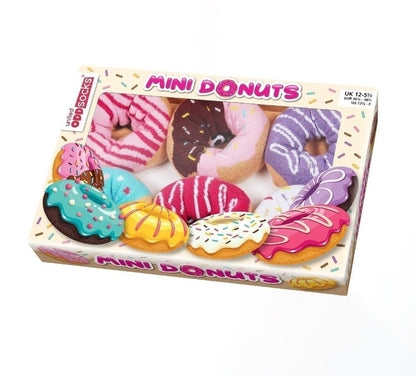 MINI DONUTS – Coffret 6 Chaussettes Impaires Enfant | United Oddsocks | Taille 30-35 JOY!