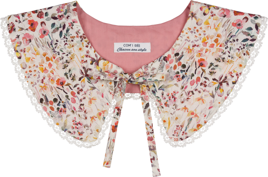 Kit couture col Claudine Jade – Col amovible rétro chic en Liberty Com'1 Idée
