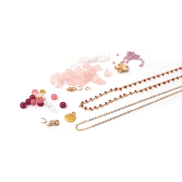 Kit Bijoux DIY & Relax Quartz Rose – Collier et Bracelet à Créer Soi-même GRAINE CREATIVE