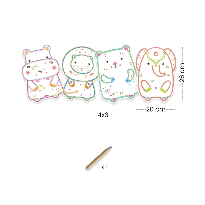 Illustration d'animal sauvage révélant des détails cachés