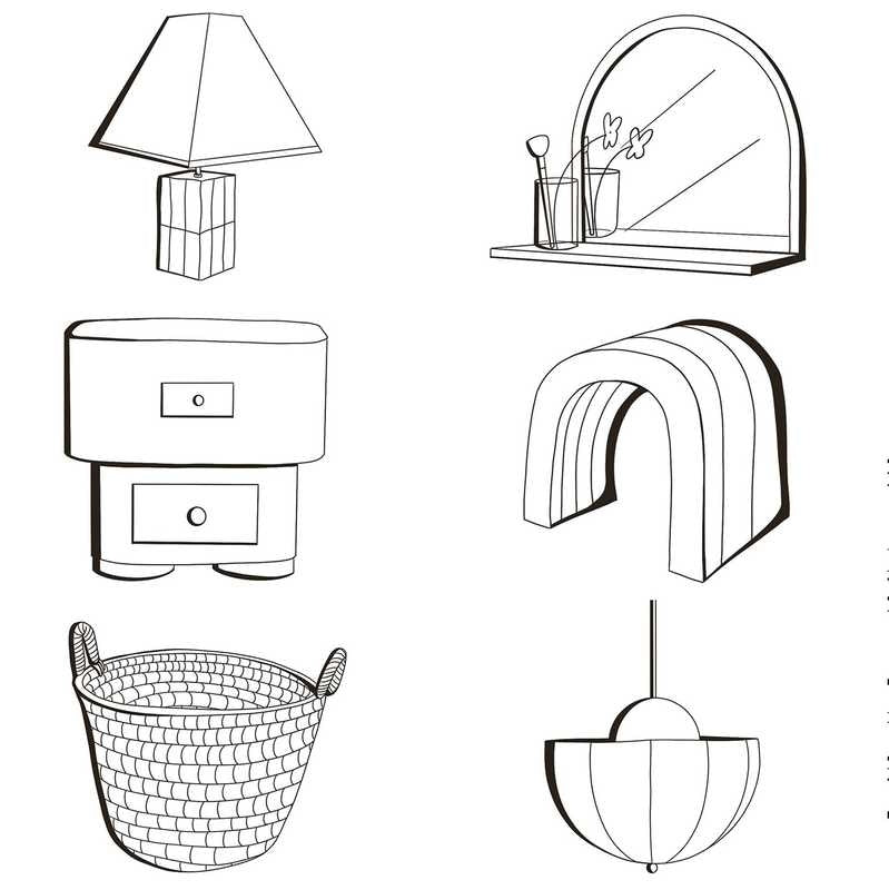 Ma maison design – Livre de coloriage déco intérieur vintage & moderne Editions Marabout