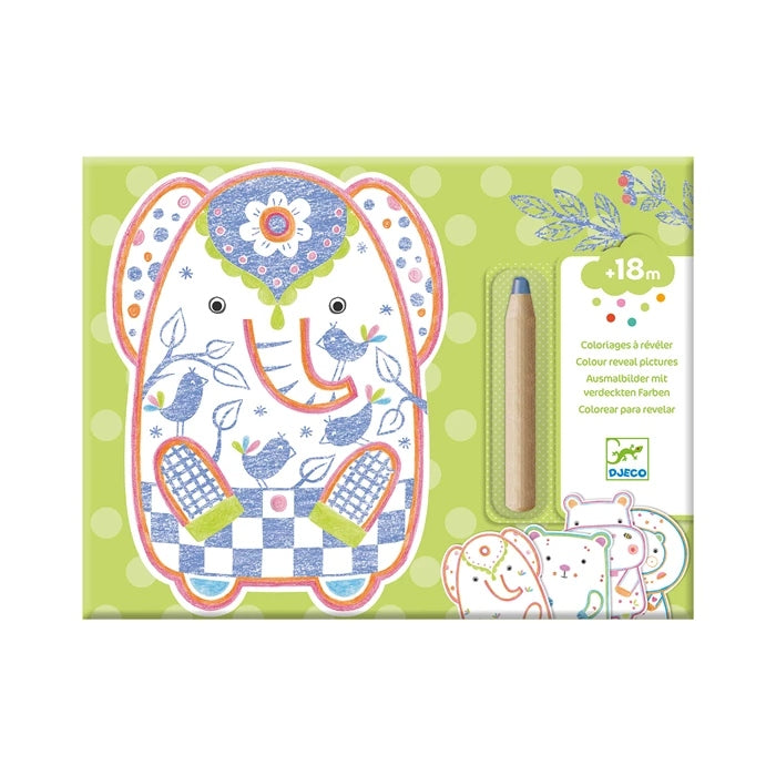 Pochette de coloriages magiques sur les animaux sauvages pour enfants
