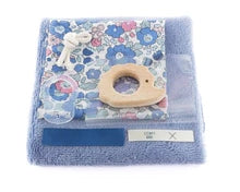 Kit Couture DIY Doudou Lapinou “Betsy” – Doudou Bébé Liberty & Anneau de Dentition Com'1 Idée
