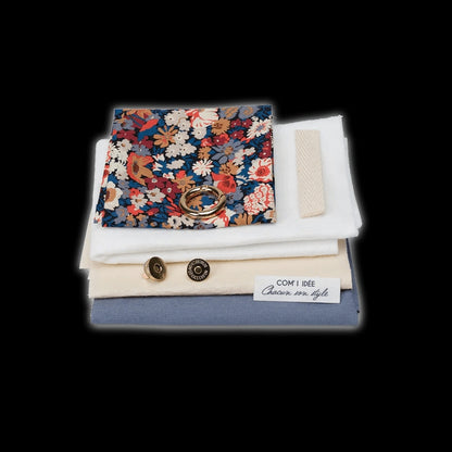Kit Couture Étui à Lunettes Liberty “Pia” – Étui Lunettes DIY avec Mousqueton Com'1 Idée