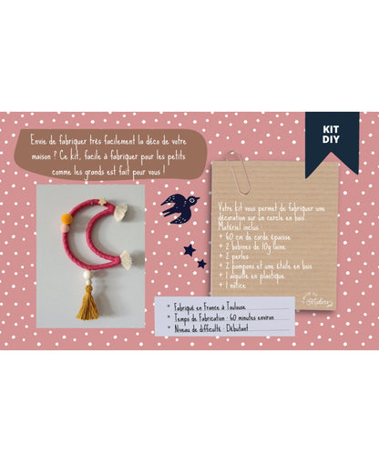 Kit Créatif Petit Maker – Je fabrique ma Lune en Corde Fushia | DIY enfant facile & complet La Maison des Makers