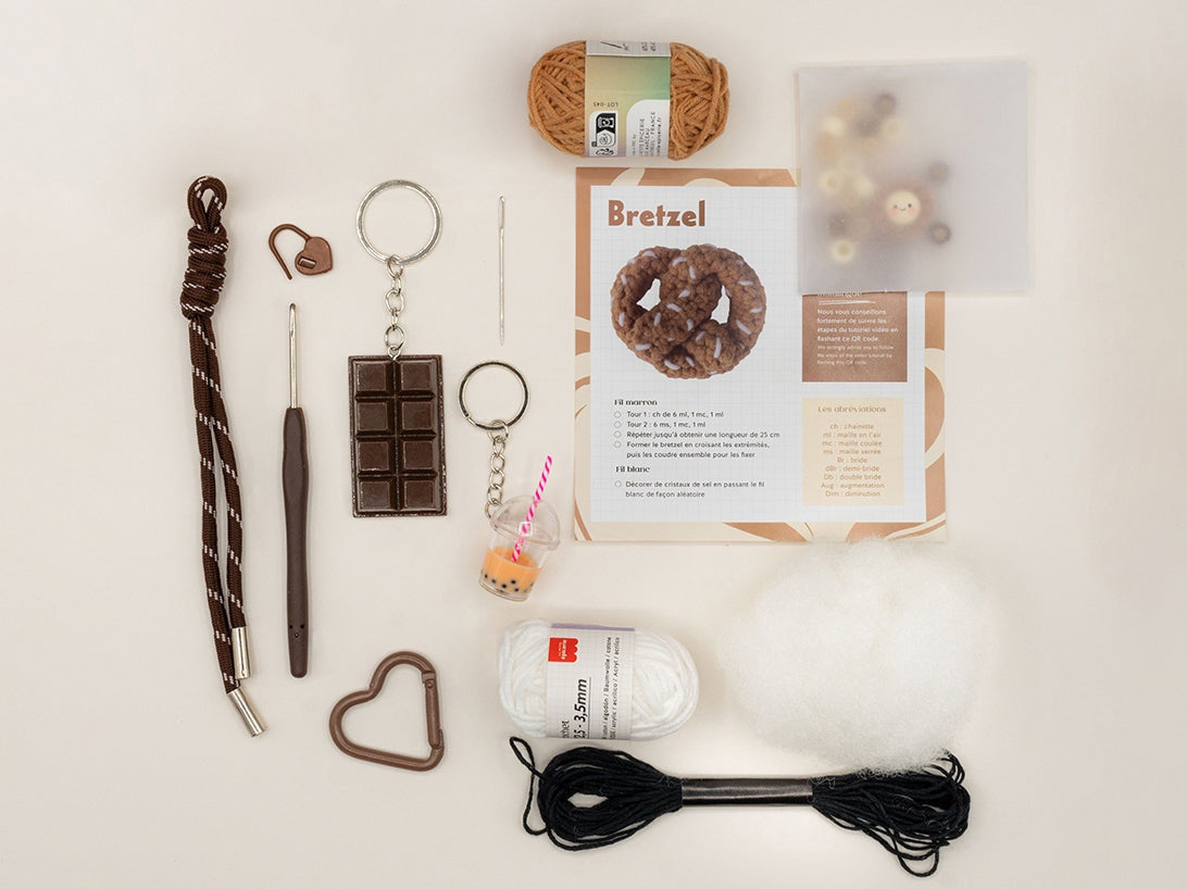 Kit Crochet Débutant – Bag Charms Coffee Time ☕ | DIY gourmand & créatif | La Petite Épicerie LA PETITE EPICERIE