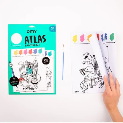Kit de Peinture OMY “Atlas” – Coloriage à l’Eau | Monuments du Monde omy