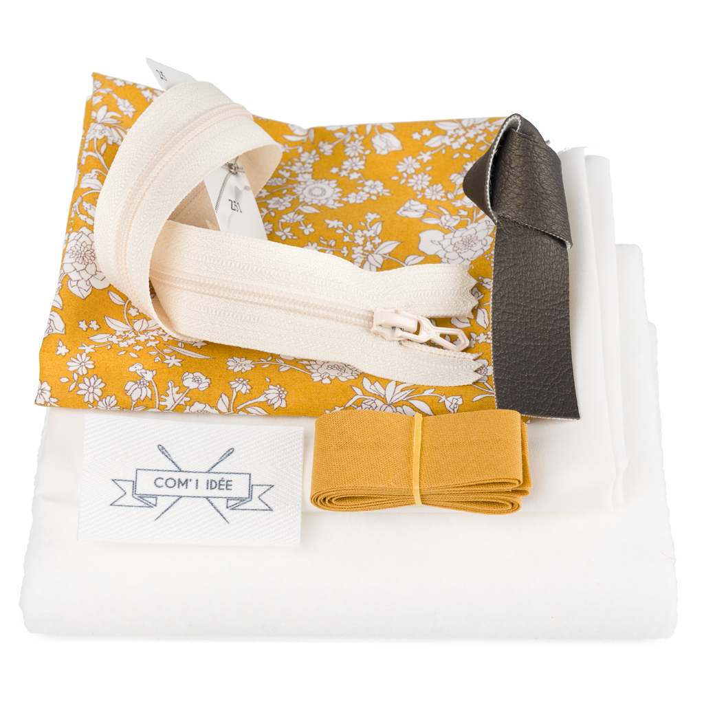 Kit couture trousse de beauté Madeleine – Trousse matelassée Liberty Fabrics Com'1 Idée