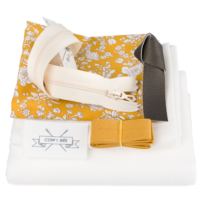 Kit couture trousse de beauté Madeleine – Trousse matelassée Liberty Fabrics Com'1 Idée