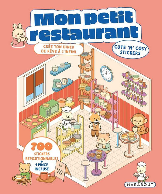 Coffret Cozy Stickers Mon Petit Restaurant avec 700 stickers repositionnables