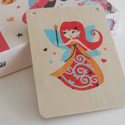 Tampographie sur bois – Personnages Enchantés (CREALIGN) | Coffret créatif dès 5 ans Créa lign