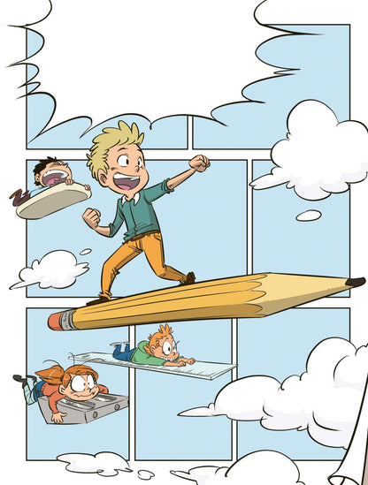 Exemple de création et organisation d'une planche de bande dessinée