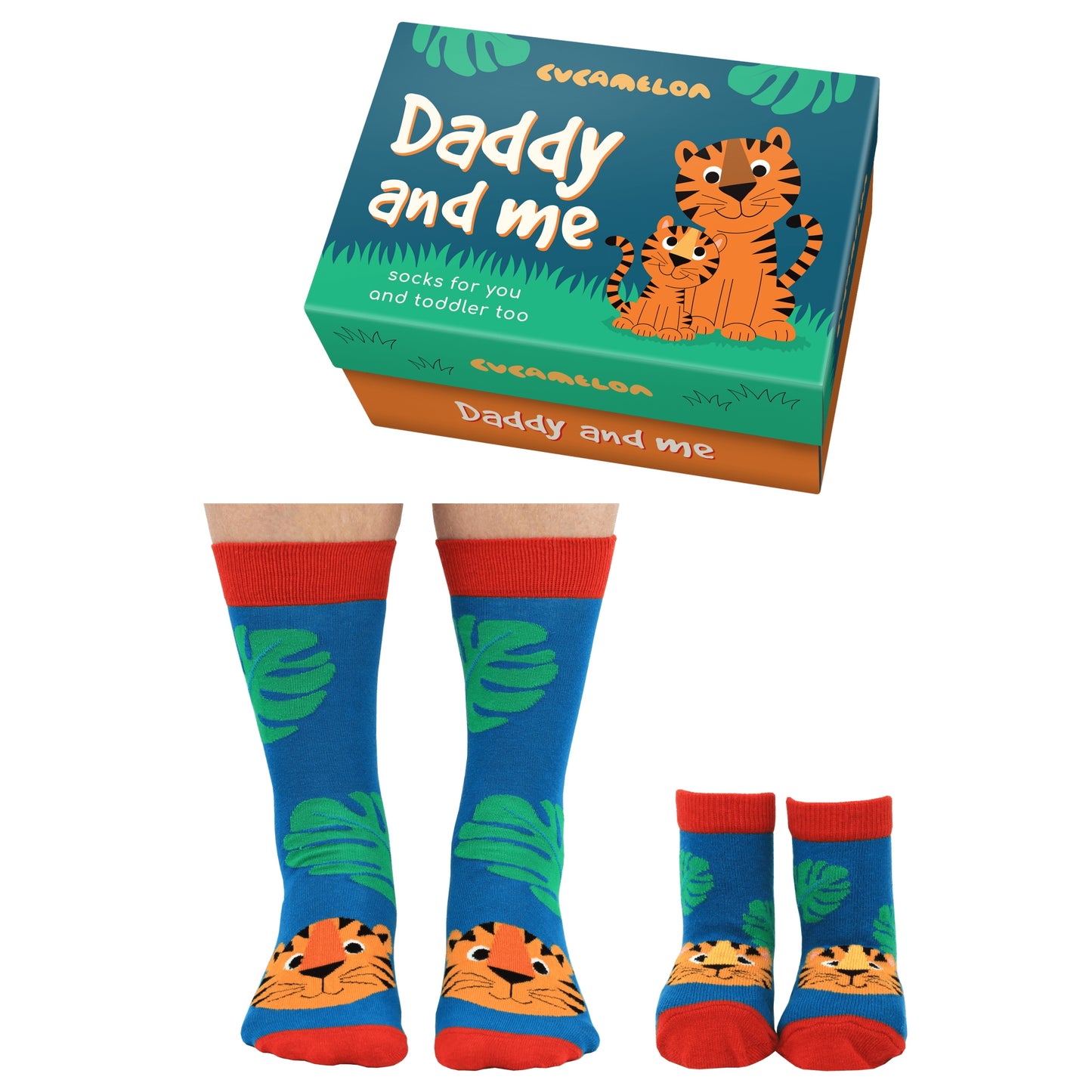 COFFRET CADEAU PAPA AND ME - UNE PAIRE DE CHAUSSETTES CUCAMELON ASSORTIES POUR PAPA & BEBE United Oddsocks