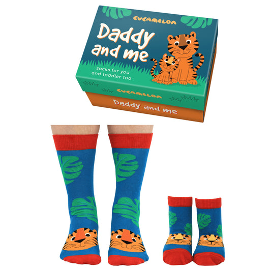 COFFRET CADEAU PAPA AND ME - UNE PAIRE DE CHAUSSETTES CUCAMELON ASSORTIES POUR PAPA & BEBE United Oddsocks