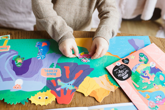 DINOLAND – Kit créatif de coloriage dinosaures – Activité manuelle dès 3 ans les Ateliers OMY & Gallimard Jeunesse