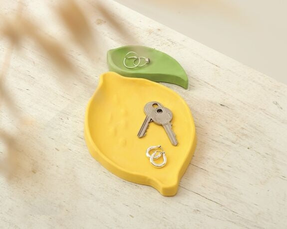 Kit Jesmonite Vide-Poches Citron – Coupelles DIY Déco Vitaminée GRAINE CREATIVE