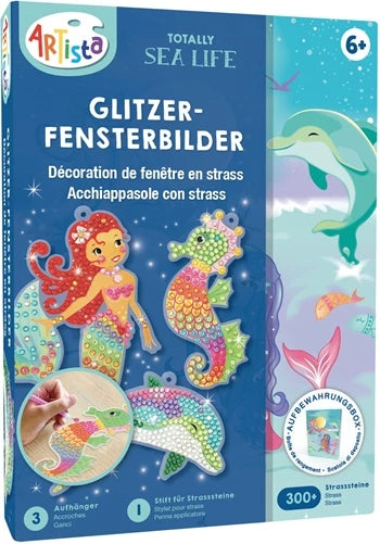 Kit créatif décoration de fenêtre en strass Monde Sous-Marin