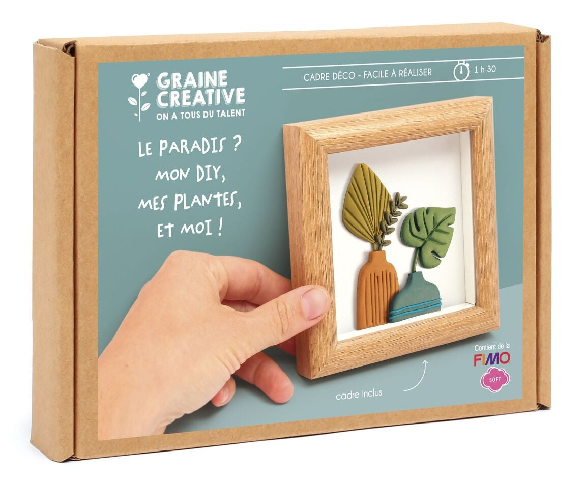 Kit Cadre Miniature Fimo Vase – Décoration DIY Miniature GRAINE CREATIVE