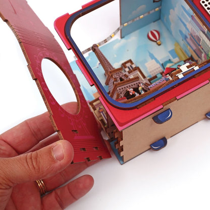Maquette 3D Bois TV Paris – Mini TV Lumineuse Parisienne à Construire GRAINE CREATIVE