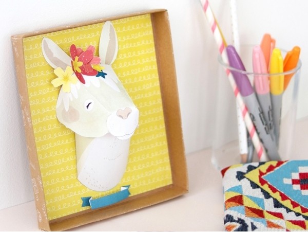 Kit DIY Trophée en Papier Lama – Décoration Murale 3D à Fabriquer Soi-même LA PETITE EPICERIE