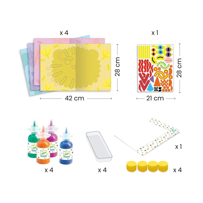 Illustration montrant la technique de peinture miroir