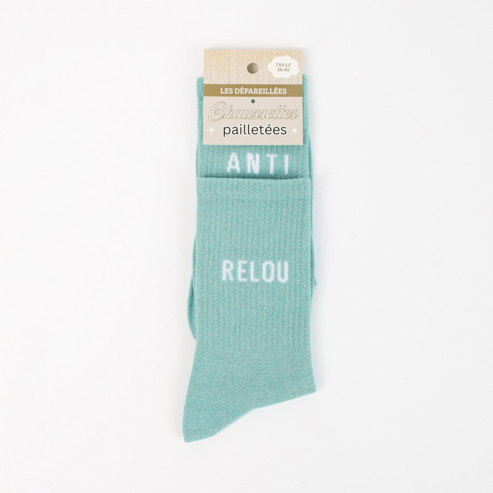 Chaussettes Dépareillées ANTI / RELOU à Paillettes (36-42) JOY!