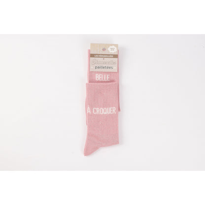Chaussettes Dépareillées BELLE / À CROQUER à Paillettes (36-42) JOY!