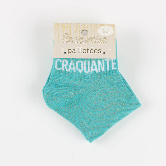 detail message craquante socquettes fantaisie femme