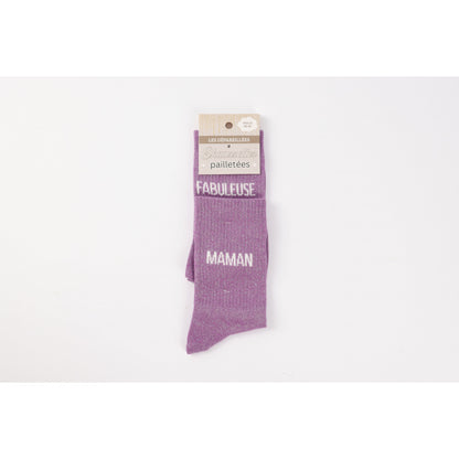Chaussettes Dépareillées FABULEUSE / MAMAN à Paillettes (36-42) JOY!