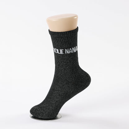 Chaussettes JOLIE NANA Noir à Paillettes – Message Chic & Fun (36-42) JOY!