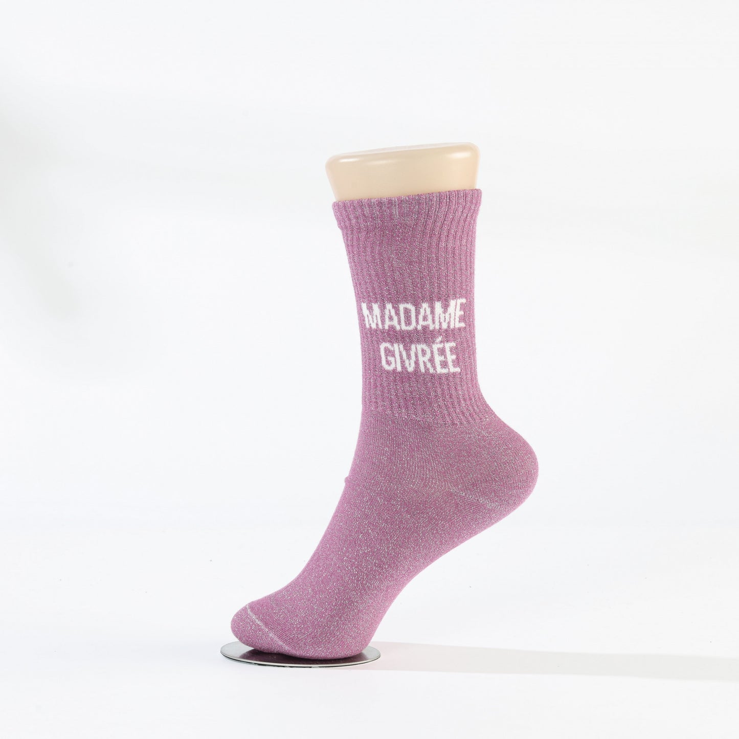 detail message madame givree chaussettes fantaisie femme