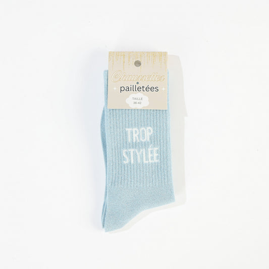 detail message trop stylee chaussettes fantaisie femme