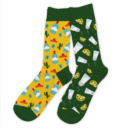 détail motif tequila chaussettes fantaisie unisexe
