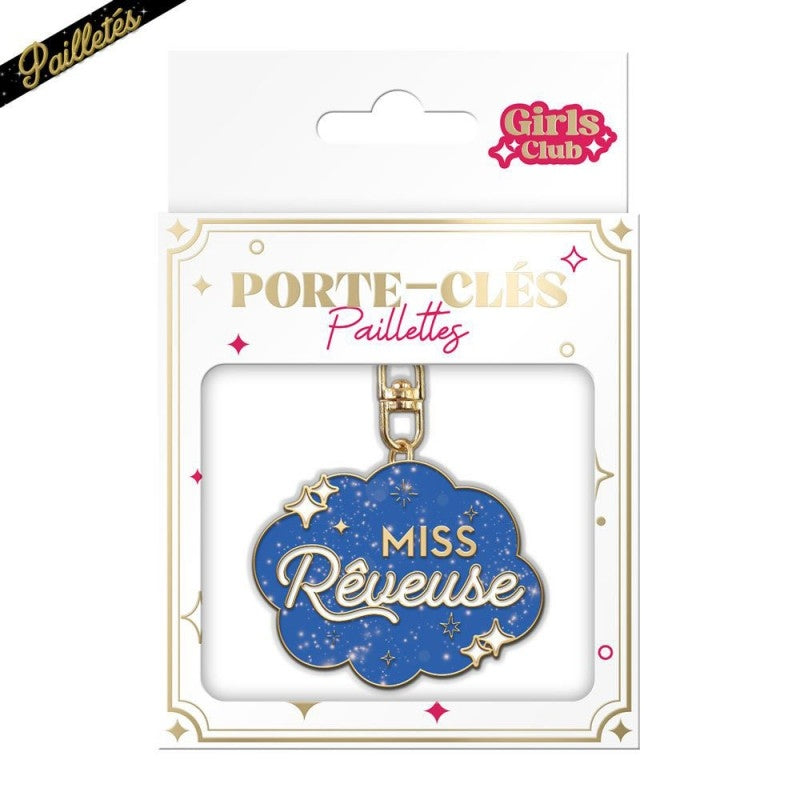 Porte-Clés Paillettes Miss Rêveuse – Accessoire Femme Brillant JOY!