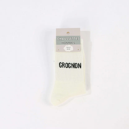 Chaussettes à message GROGNON – Humour & Confort (39/45) JOY!