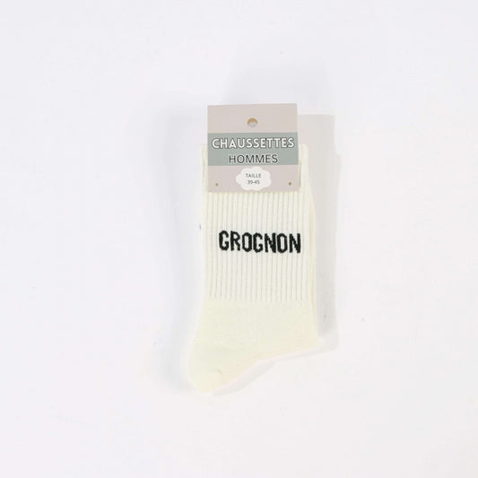 Chaussettes à message GROGNON – Humour & Confort (39/45) JOY!