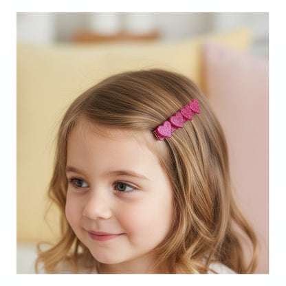 Barrette Cœur Fuchsia en acétate – La Petite Épicerie (5,5 cm) LA PETITE EPICERIE