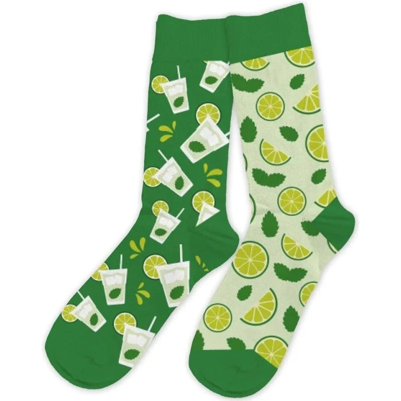 Gros plan chaussettes Mojito Citron idée cadeau apéro